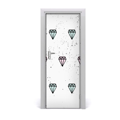 Autocolante para porta Diamantes em casa