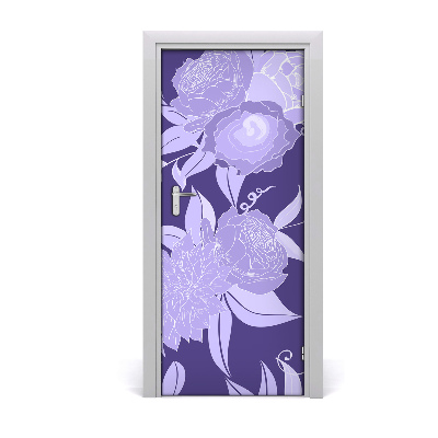 Autocolante para porta Padrão floral