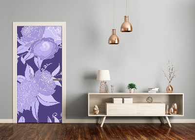 Autocolante para porta Padrão floral