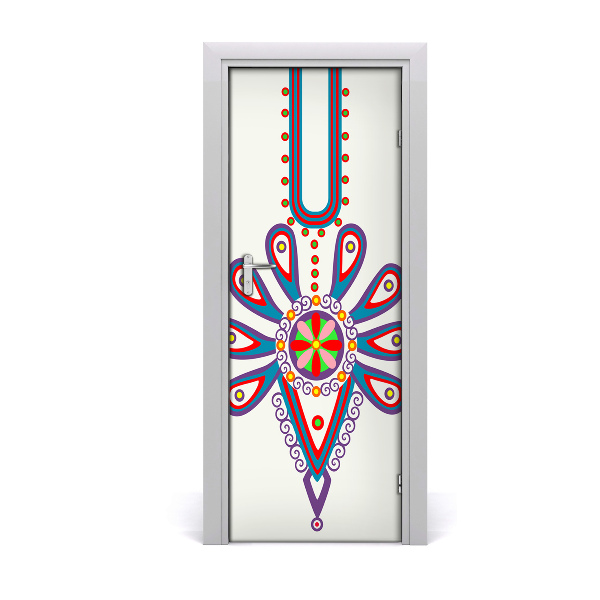 Autocolante para porta Padrão folclórico polonês