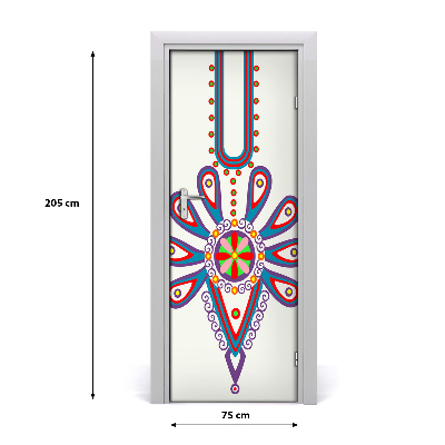 Autocolante para porta Padrão folclórico polonês