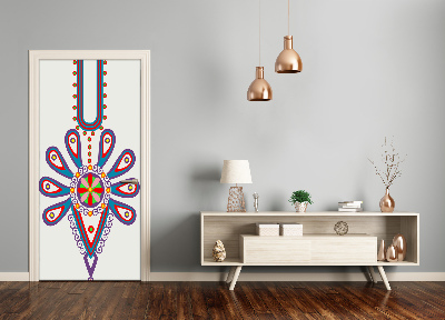 Autocolante para porta Padrão folclórico polonês