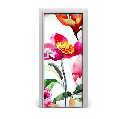 Adesivo em porta Flores silvestres