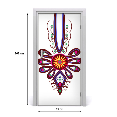 Autocolante para porta Padrão folclórico polonês