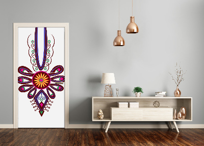 Autocolante para porta Padrão folclórico polonês