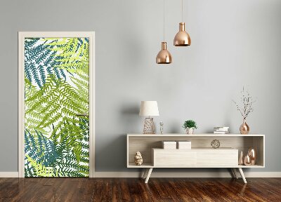 Papel de parede em porta Folhas de samambaia