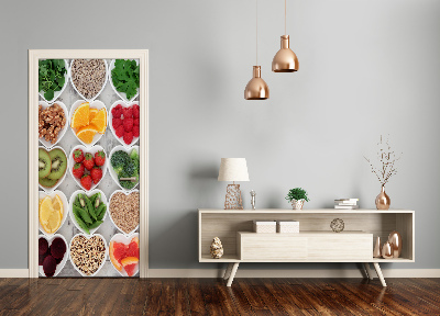 Adesivo em porta Comida saudável