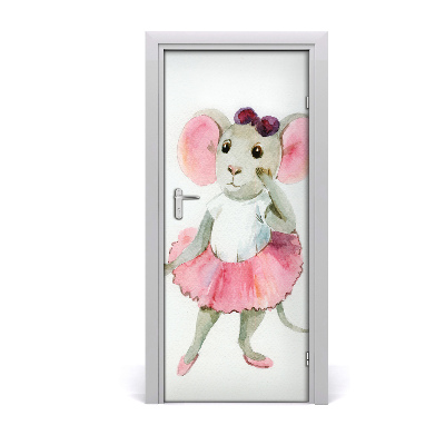 Adesivo em porta Rato Bailarina