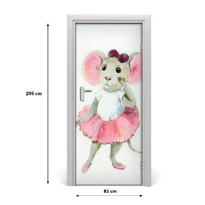 Adesivo em porta Rato Bailarina