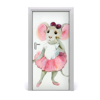 Adesivo em porta Rato Bailarina