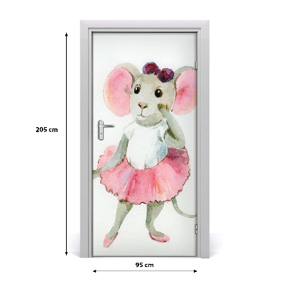 Adesivo em porta Rato Bailarina