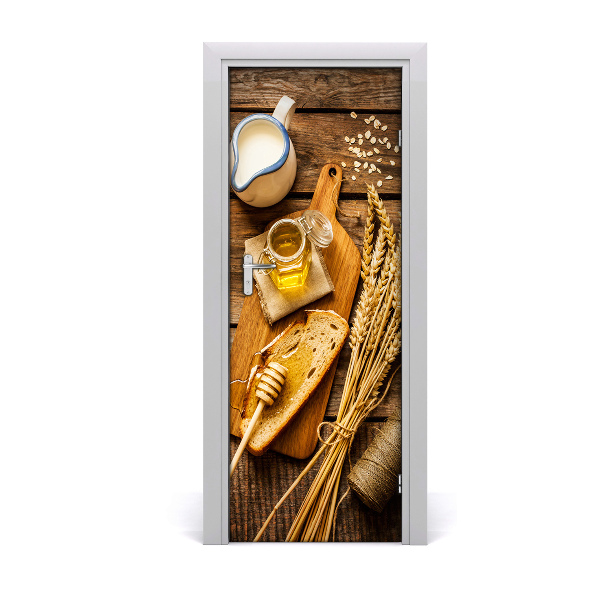 Papel de parede em porta Café da manhã