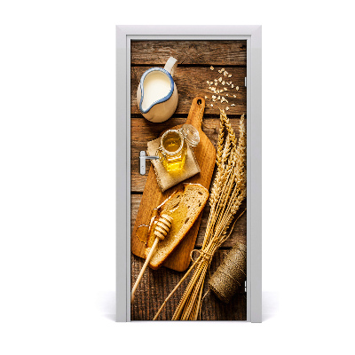 Papel de parede em porta Café da manhã