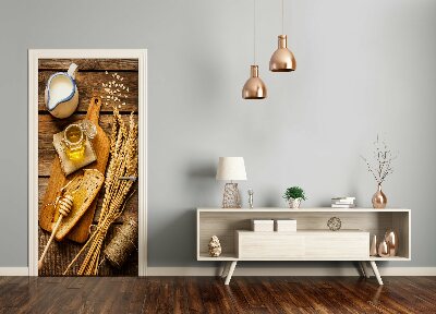 Papel de parede em porta Café da manhã