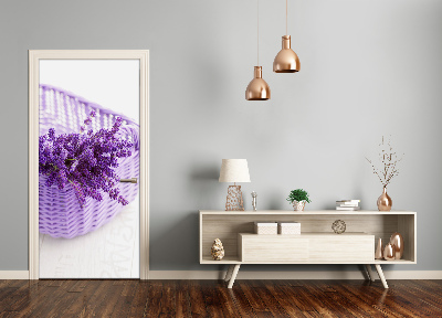 Autocolante para porta Lavanda em uma cesta