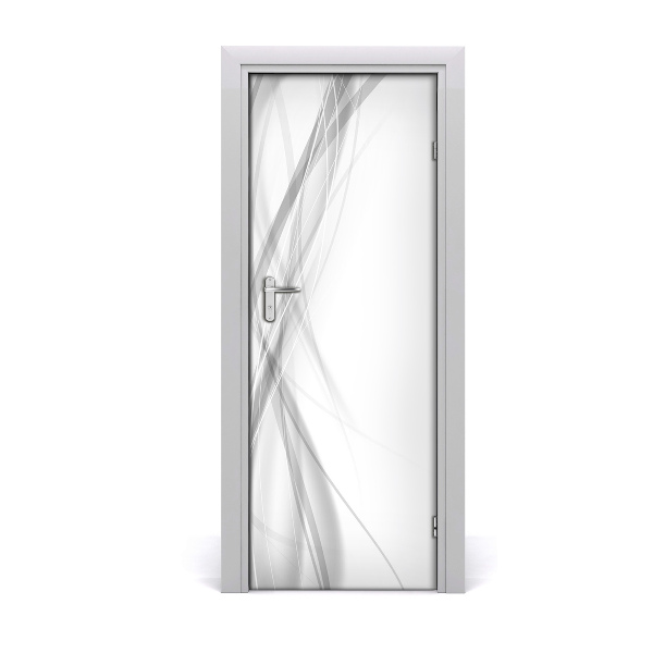 Papel de parede em porta Ondas abstratas