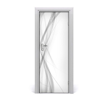 Papel de parede em porta Ondas abstratas