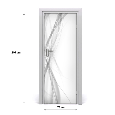 Papel de parede em porta Ondas abstratas