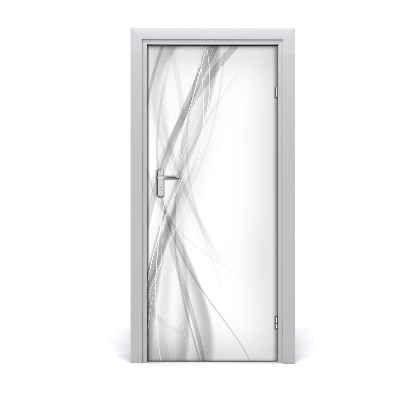 Papel de parede em porta Ondas abstratas