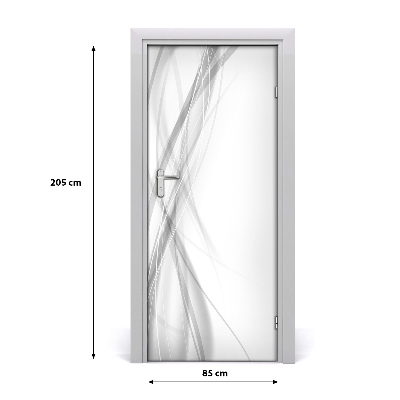 Papel de parede em porta Ondas abstratas