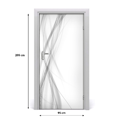 Papel de parede em porta Ondas abstratas