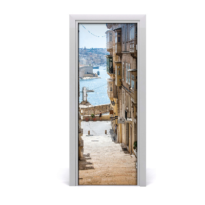 Adesivo em porta Ruas em Malta