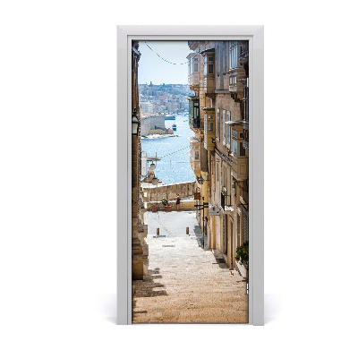 Adesivo em porta Ruas em Malta
