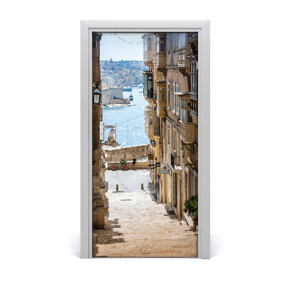 Adesivo em porta Ruas em Malta