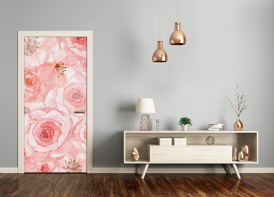 Adesivo em porta Padrão floral