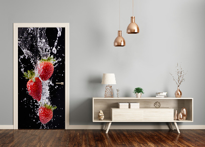 Adesivo em porta Morangos