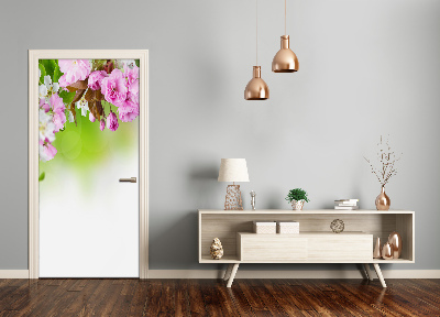 Papel de parede em porta Flores da primavera