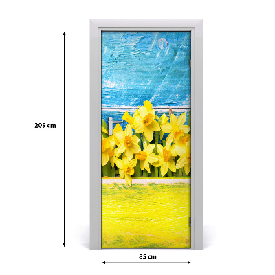 Papel de parede em porta Narcisos na porta