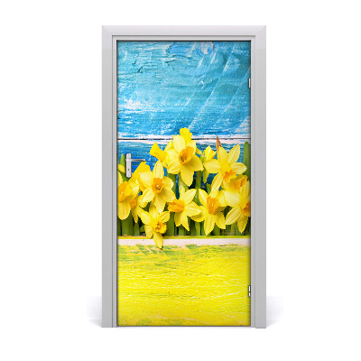 Papel de parede em porta Narcisos na porta