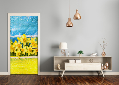 Papel de parede em porta Narcisos na porta