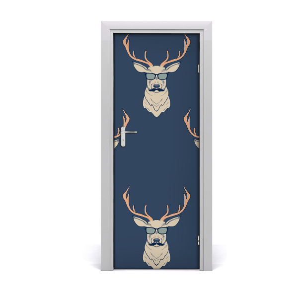 Adesivo em porta Veado hipster