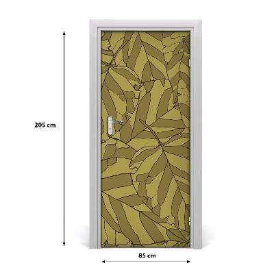 Papel de parede em porta Folhas