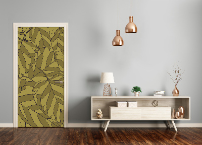 Papel de parede em porta Folhas
