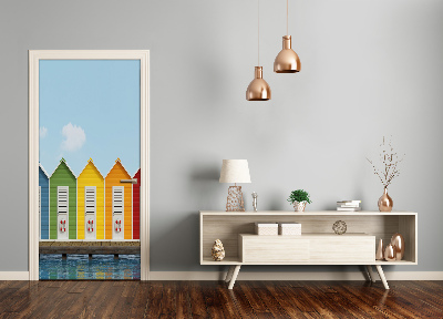 Autocolante para porta Cabanas de praia