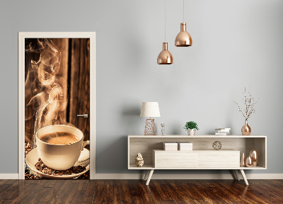 Autocolante para porta Café aromático