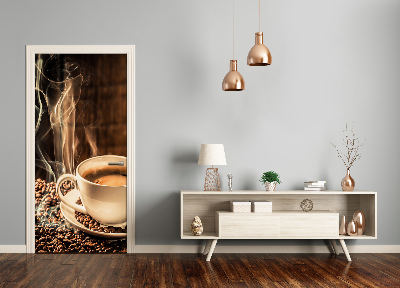 Adesivo em porta Café aromático