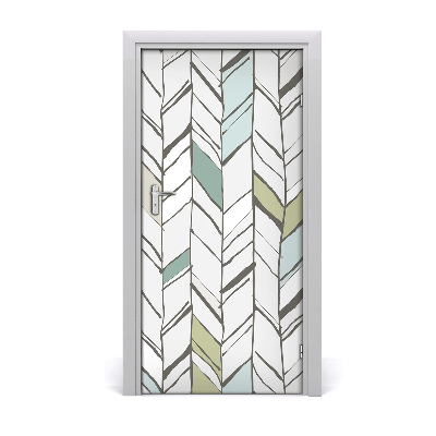 Adesivo em porta Padrão espinha de peixe