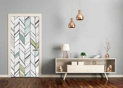 Adesivo em porta Padrão espinha de peixe