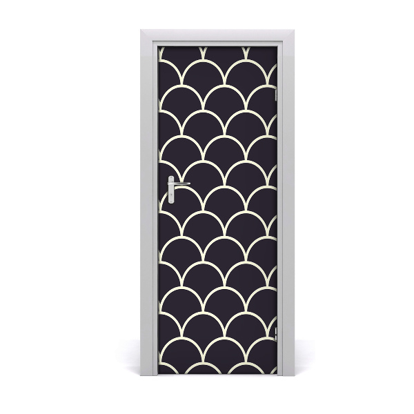 Papel de parede em porta Escamas de peixe