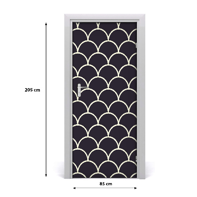 Papel de parede em porta Escamas de peixe