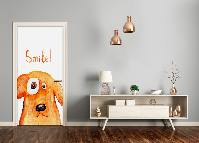 Adesivo em porta Cachorro