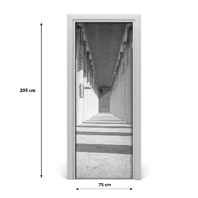 Papel de parede em porta Corredor