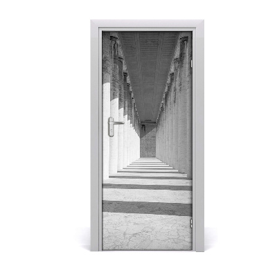 Papel de parede em porta Corredor