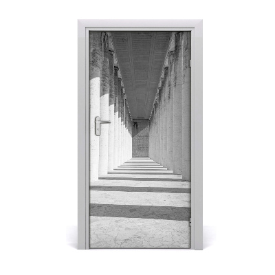 Papel de parede em porta Corredor