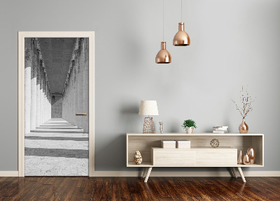 Papel de parede em porta Corredor