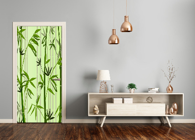 Adesivo em porta Porta de bambu